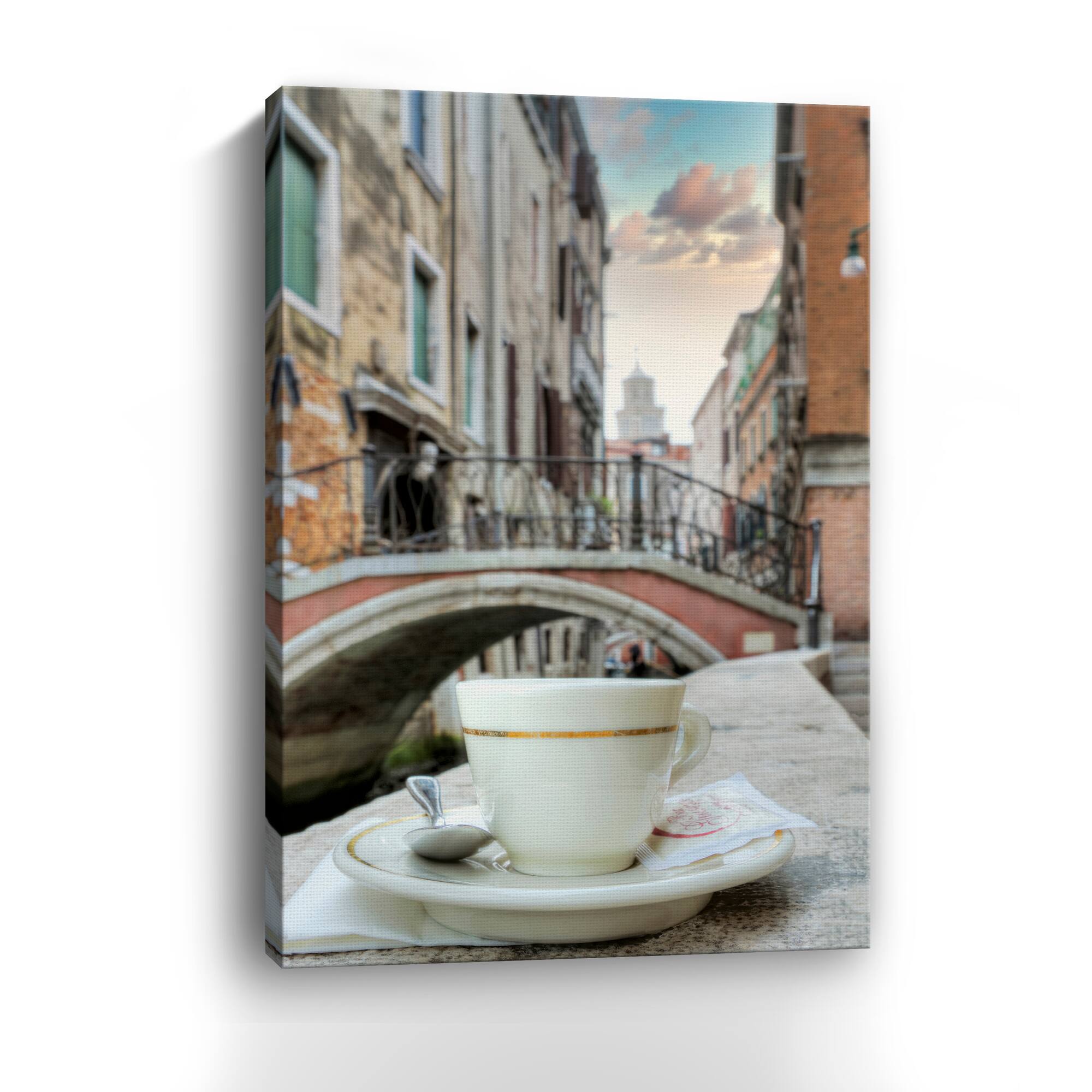 Lumaprints Venetian Canale Caffe No.1 Canvas Wall Art